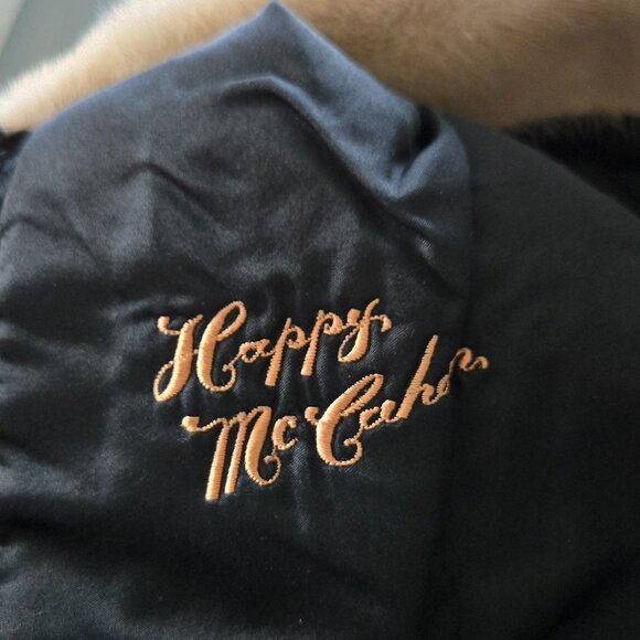 Vintage Abraham & Straus Fur Collar Coat Women's Crushed Velvet Union Made M/L - Picture 7 of 9